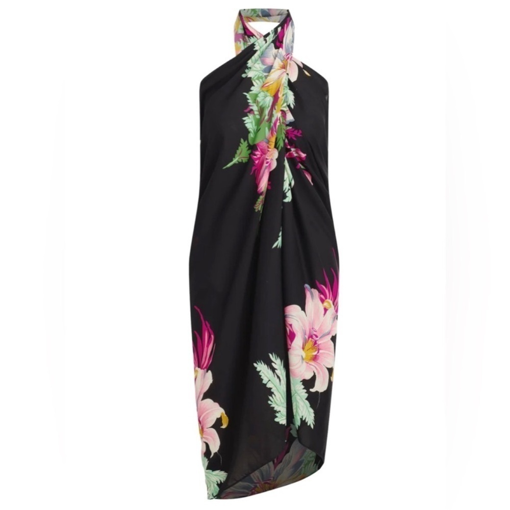 WALTER BAKER Paradise Grand Magnolia Sarong One Size Fit SEALED BAG NEW